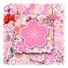 Lot de 50 autocollants japonais,Stickers Kawaii Fleurs de cerisier-SAKURA