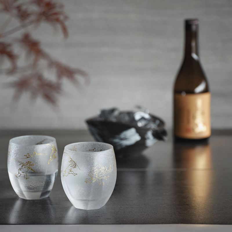 Set of 2 Japanese whiskey glasses, PREMIUM CHOJU-GIGA