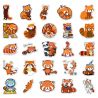 Lotto di 50 adesivi giapponesi, adesivi Kawaii Red Panda-RESSAPANDA