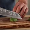Kiritsuke KOTAI hammered Japanese kitchen knife (chef's knife) with saya and bamboo box - blade 21 cm