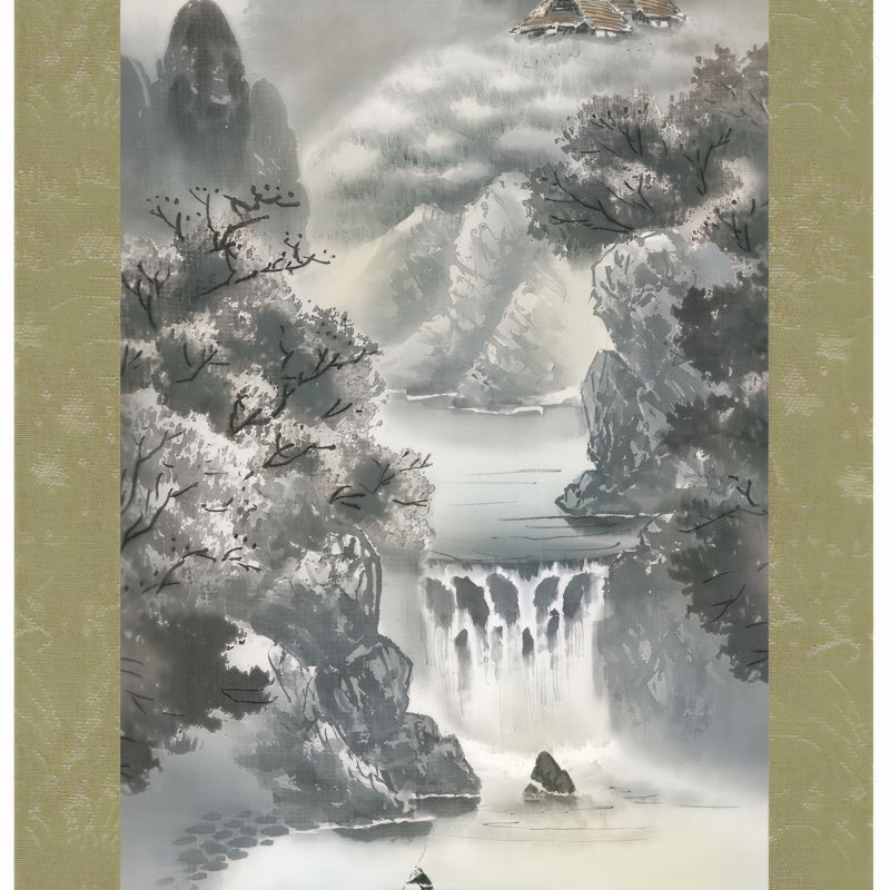 Kakemono Kakejiku Japanese waterfall - KASUKEDO