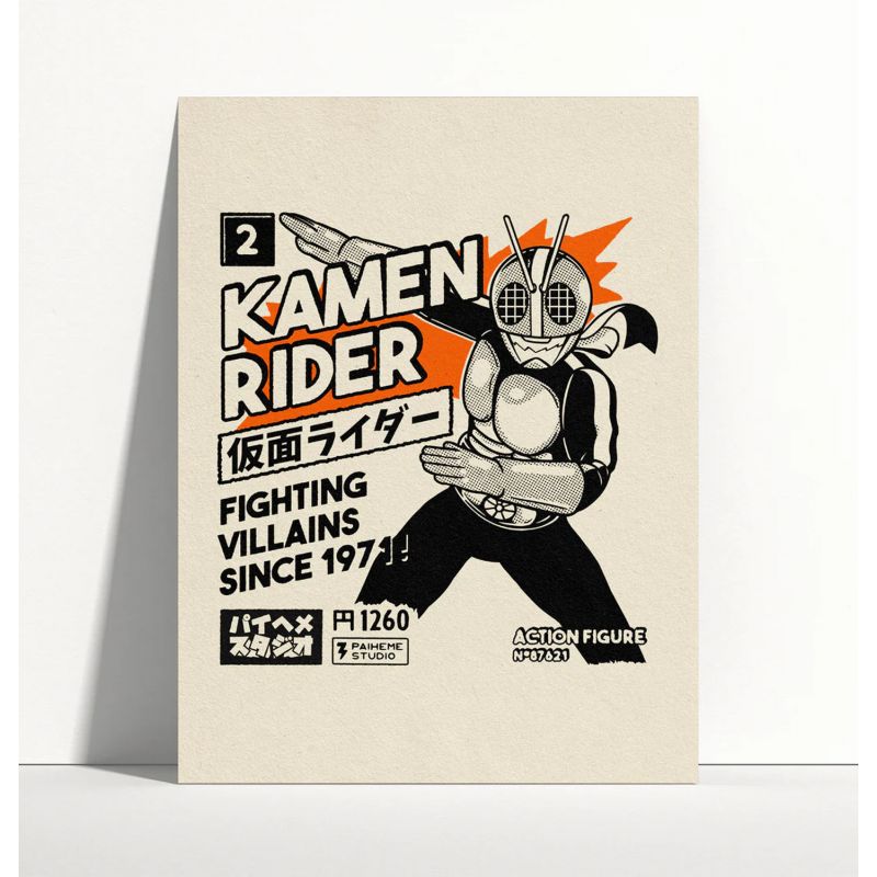 Illustrazione 30x40cm, Kamen Rider, PAIHEME