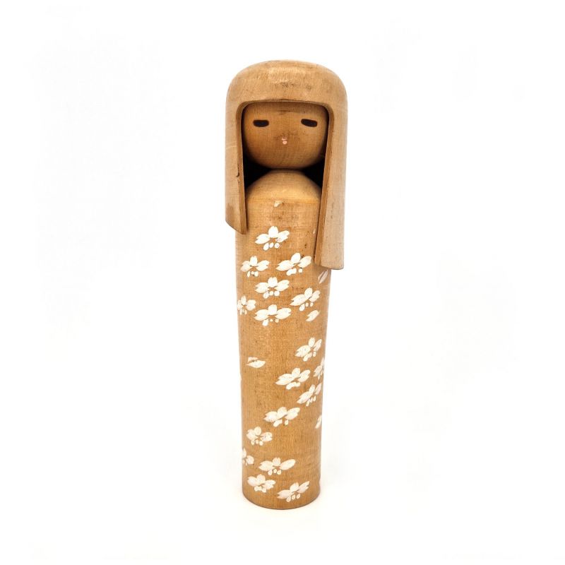 Muñeca japonesa de madera, KOKESHI VINTAGE, 21cm