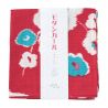 Furoshiki de algodón japonés Rojo con estampado de ciruela, UME