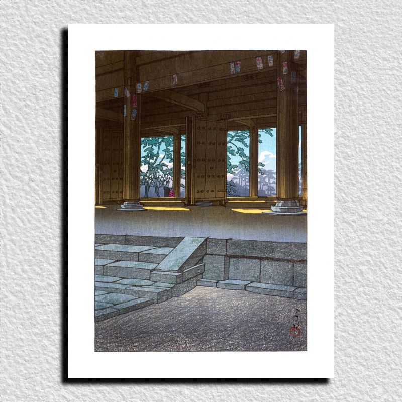 Reproducción de impresión por Kawase Hasui, Templo Chion, Kyoto, Kyôto Chionin