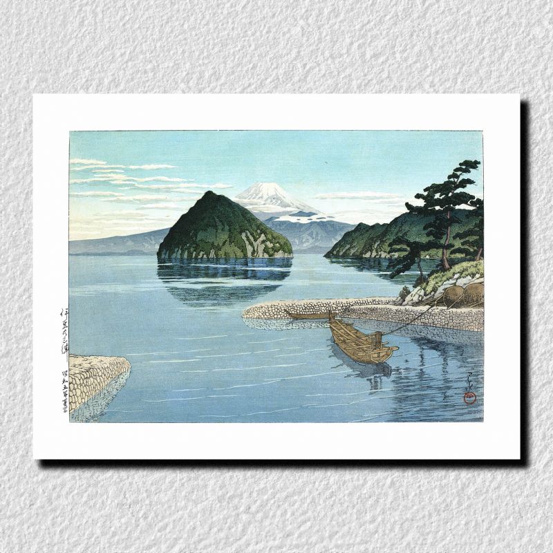 print reproduction of Kawase Hasui, Mount Fuji from Mito, Izu Province