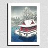 reproduccion impresa de Kawase Hasui, Inokashira en la nieve, Inokashira no yuki