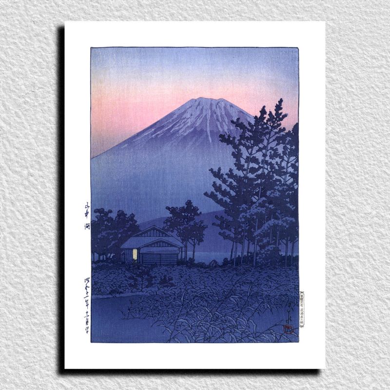 print reproduction of Kawase Hasui, Lake Yamanaka, Yamanakako