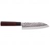 Japanese hammered kitchen knife for all types of food, SANTOKU, 16.5cm