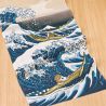 Toalla de algodón, TENUGUI, Hokusai, Mameshiba and Big Wave