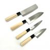 Caja de 4 cuchillos japoneses Santoku Nakiri Sashimi Deba - - SEKIRYU