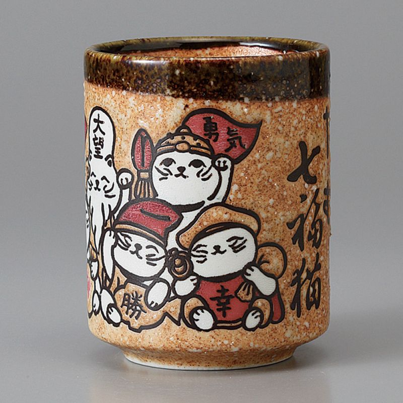 taza de té japonés, MANEKINEKO, gato