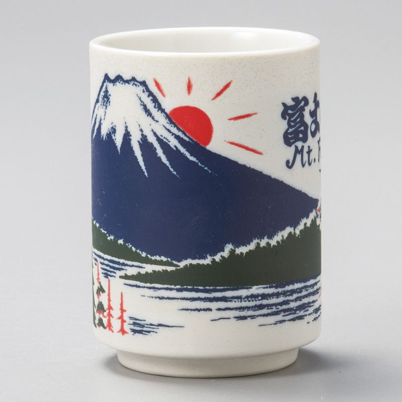 Japanische weiße Teetasse Mount Fuji - FUJISAN