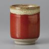 tasse rouge japonaise à thé en céramique TESSHA