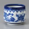 tasse japonaise bleu blanc traditionnelle KARAKO