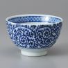 tasse traditionnelle japonaise à thé avec motifs bleus TAKO-KARAKUSA SENCHA