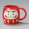 Japanese ceramic mug RED - REDDOHEDDO - daruma