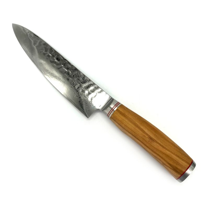 Cuchillo grande para cortar verduras con mango de olivo - Orivu~ie - 17cm
