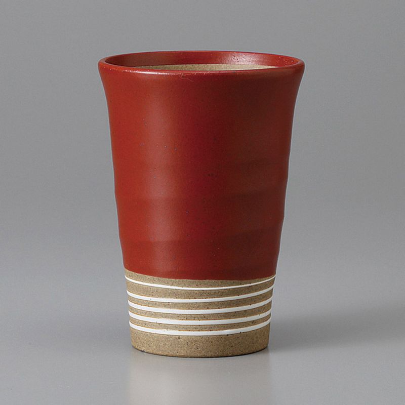 Japanisches Keramik-Mazagran, rot – AKA