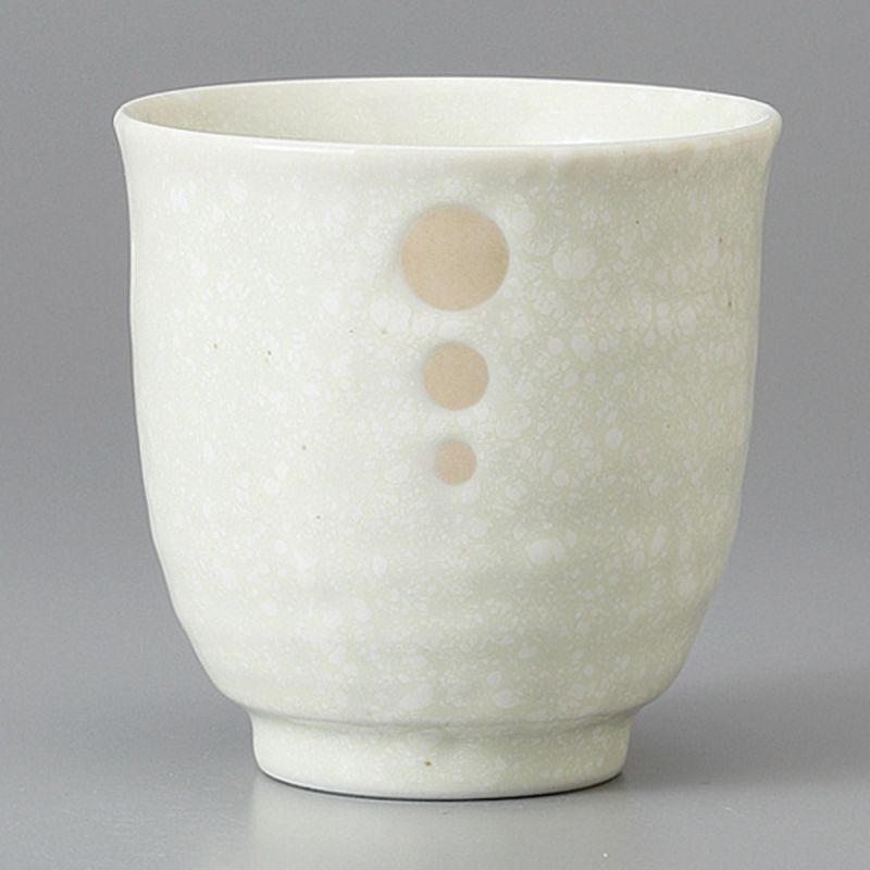 Taza de té de cerámica japonesa, blanca - POINTU