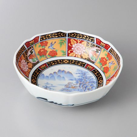 japanische flache Schüssel Arita IMARI, Landschaft