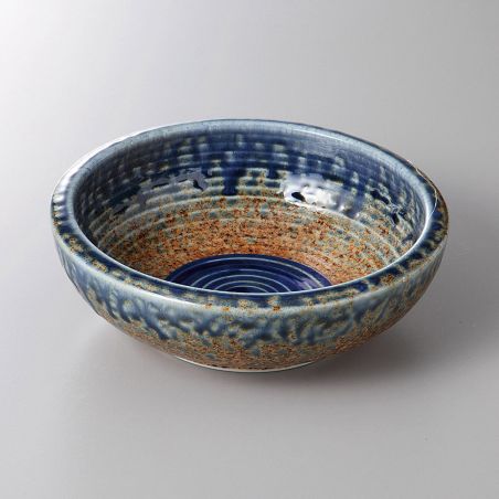 japanese bowl in ceramic Ø17x6,2cm SUNAJI blue and brown