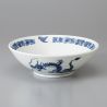 japanese noodle ramen bowl in ceramic RYU, blue and white