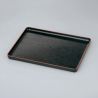 Rechteckiges Tablett mit anhaftender Beschichtung, DAIZU MOKUME BON, schwarz