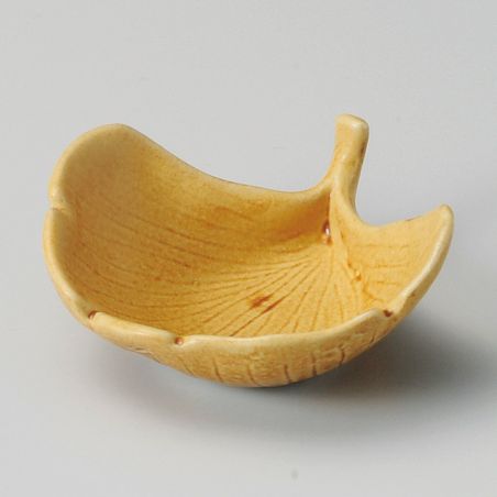 Small Japanese ceramic container in the shape of a ginkgo - GINKGO