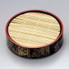 Piatto rotondo laccato con supporto in bambù - ZARU SOBA