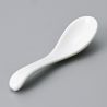 Japanese ceramic spoon, SHIRO, white