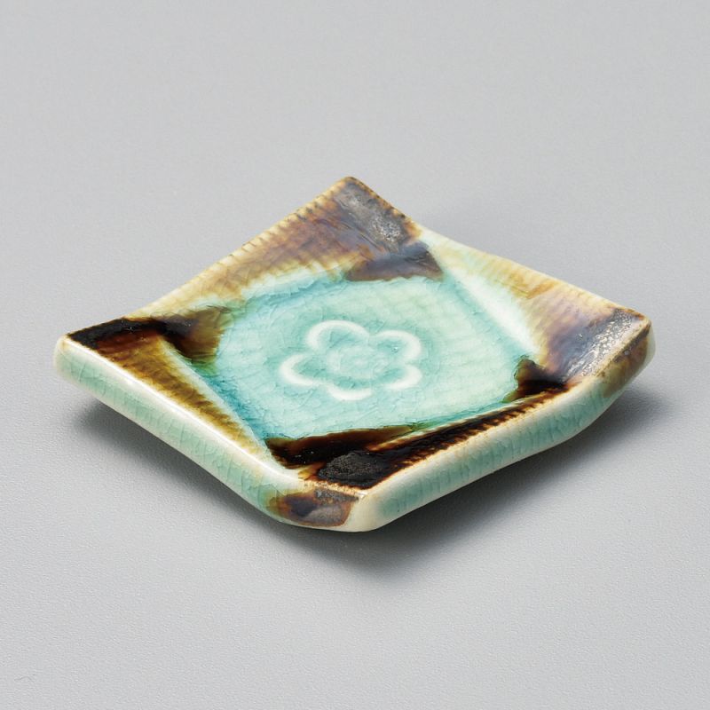 Japanese ceramic chopsticks holder - AO UME