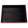 Square tray with adhesive coating, DAIZU MOKUME BON, black