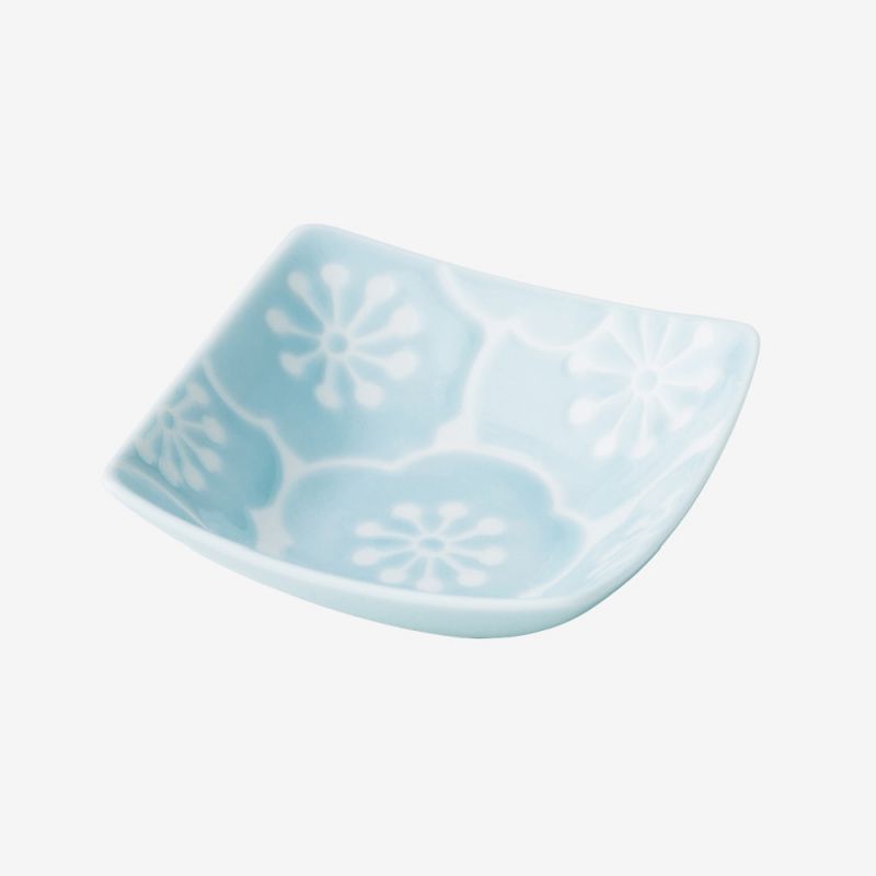 Cuenco de cerámica japonés pequeño, azul y blanco - UME