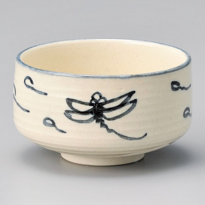 Japanische Schale für Teezeremonie aus Keramik, Dragonfly, TOMBO