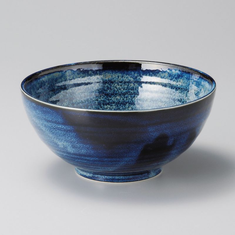 Ciotola per ramen in ceramica giapponese, blu - AO