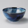 Japanese ceramic ramen bowl, blue - AO