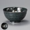 rice bowl for any type of use black SAKURA FLOWER