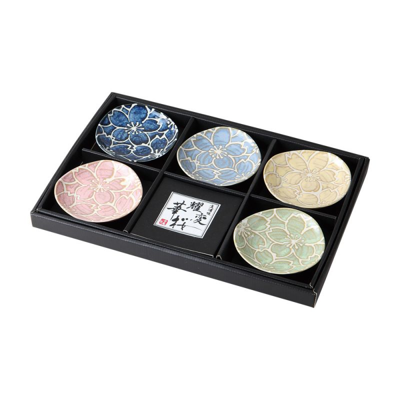 Set mit 5 kleinen dreieckigen Keramiktellern – YOHENKAZAHURA