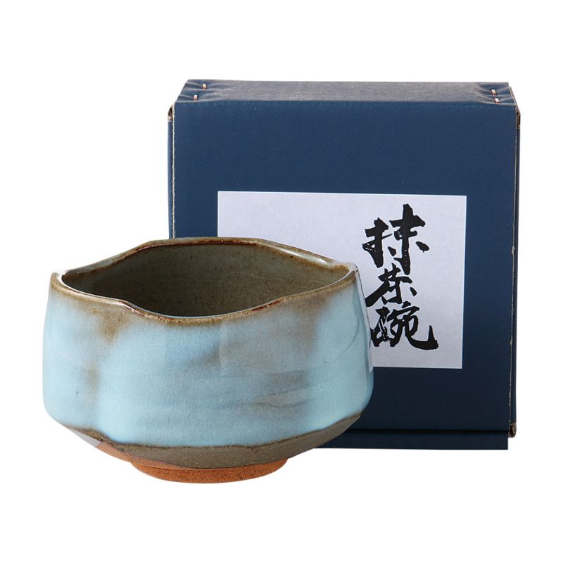 bol japonais à cérémonie du thé - chawan, MASHIKO, bleu ciel