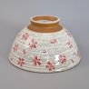 Japanese ceramic rice bowl, SAKURA, pink