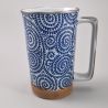 Large Japanese ceramic tea mug - Tako-karakusa