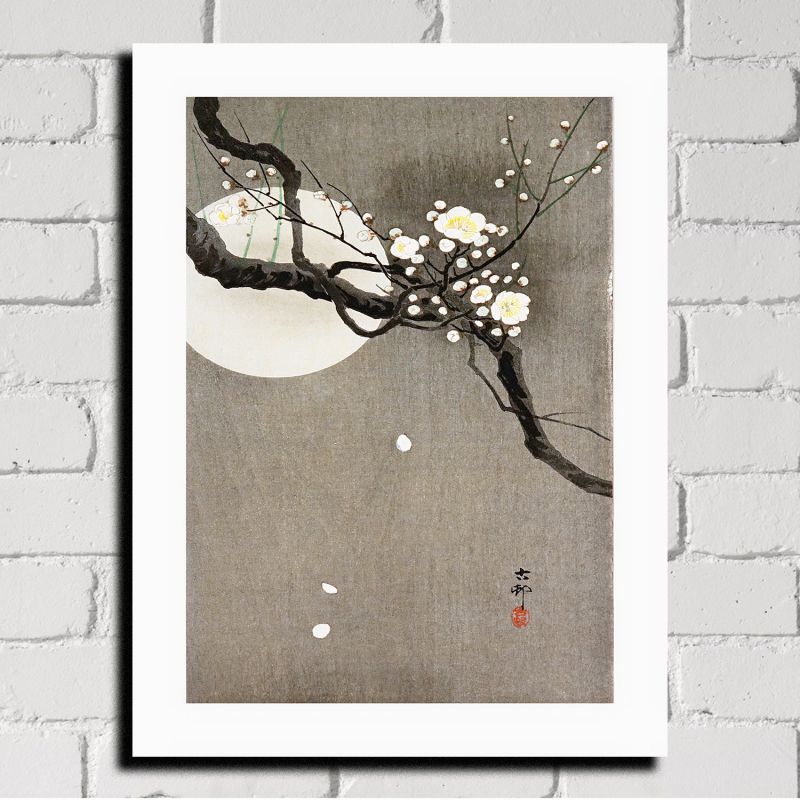 Japanese print, Cherry blossoms, OHARA KOSON