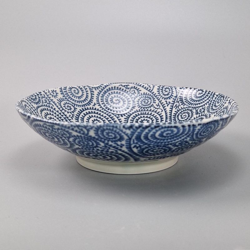 ciotola di zuppa giapponese in ceramica Ø16.8x4,5cm TAKOKARAKUSA, motivi blu