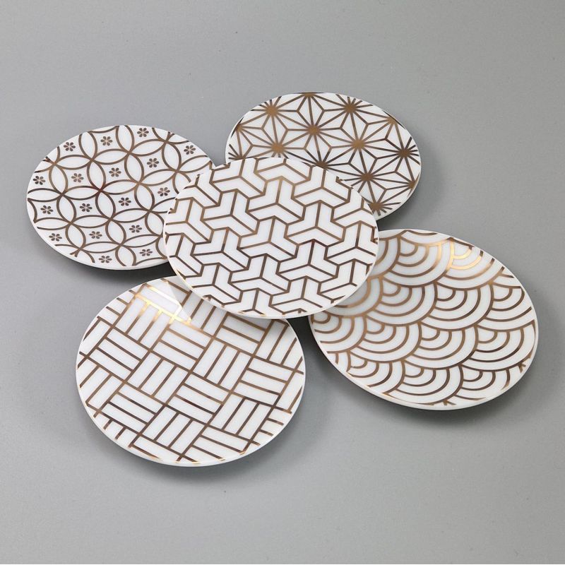 Set de 5 petites coupelles en céramique blanc - SAMAZAMANA PATAN