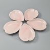 5 pequeños recipientes de cerámica japonesa rosa en forma de flor de cerezo - SAKURA