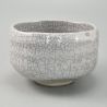 Ciotola in ceramica per cerimonia del tè, smalto craquelé grigio - WARETA