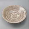 japanese noodle ramen bowl in ceramic Ø23,2cm UZUMAKI, beige swirl