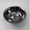 japanese noodle ramen bowl in ceramic HANA, black flowers