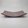Rectangular brown ceramic plate - RANDAMUSUPURASSHU